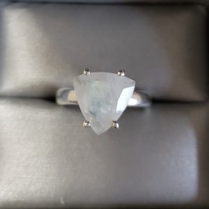925 Rainbow Moonstone Ring